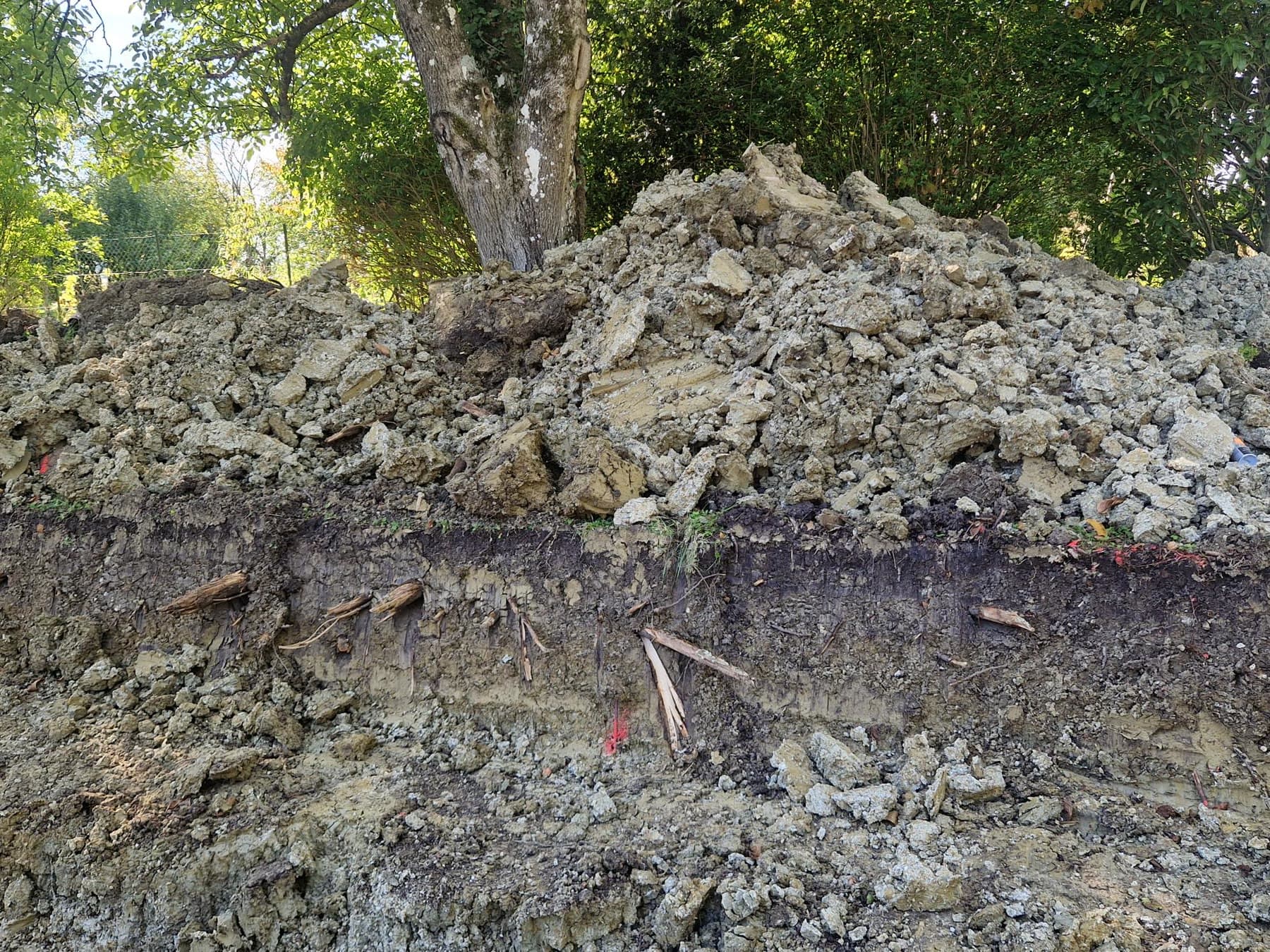 Préparation du terrain de construction.