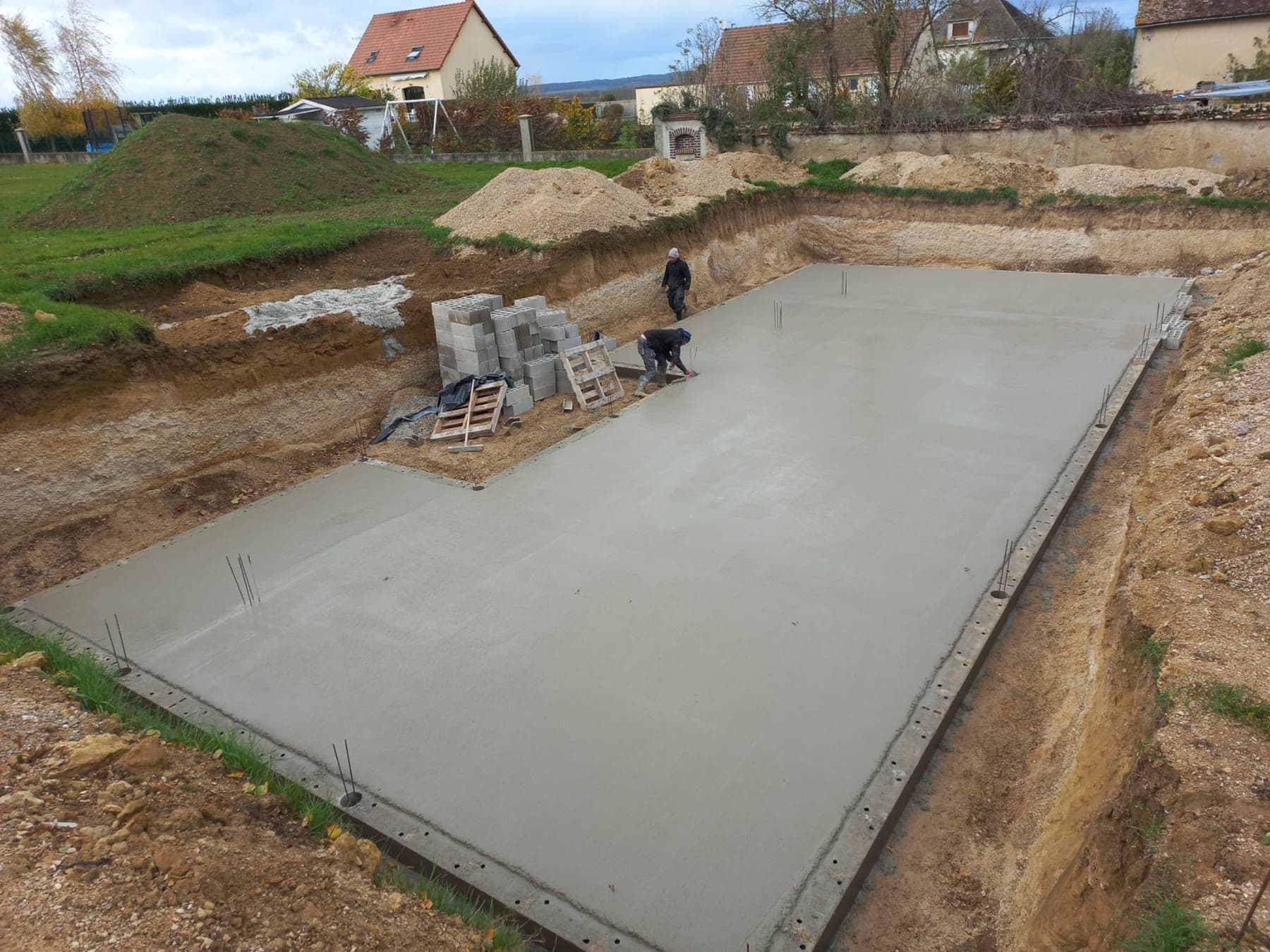 Dallage béton à Molins-sur-Aube